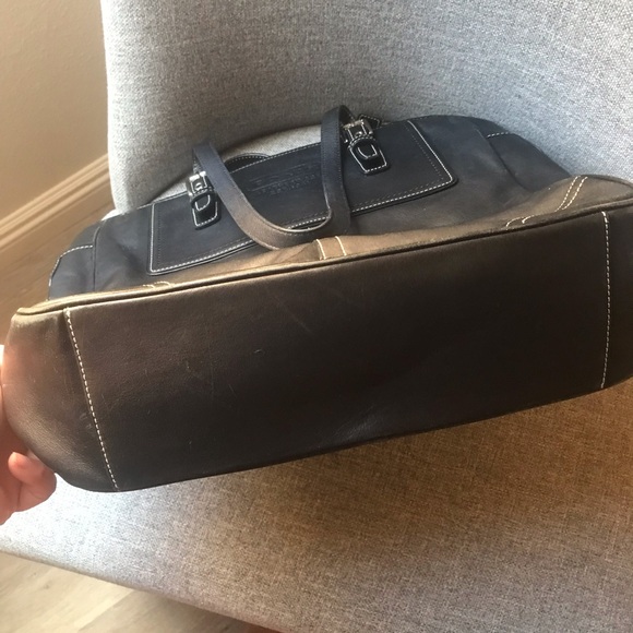 Coach Black Leather Tote Bag - Picture 3 of 10